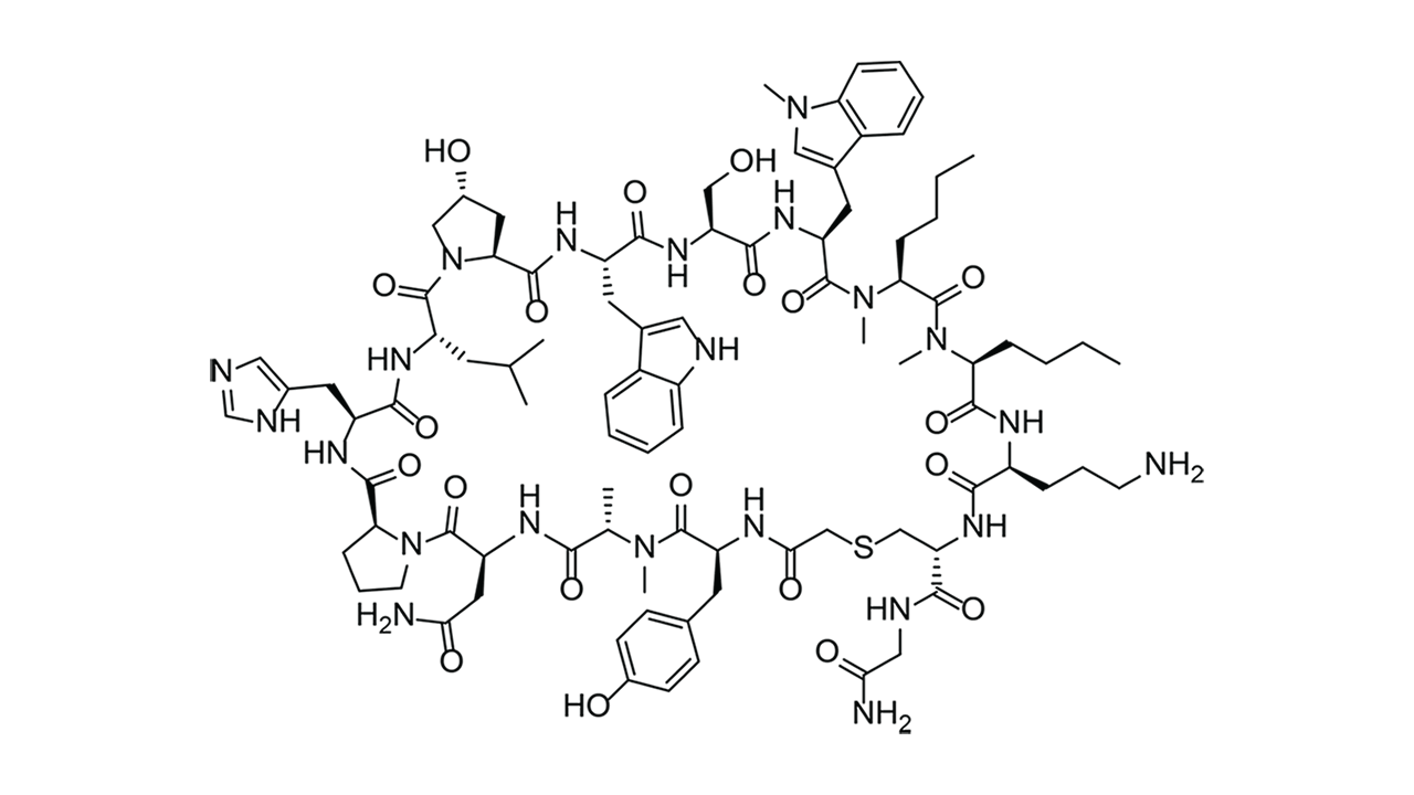 WL12 macrocycle peptide thioether linkage