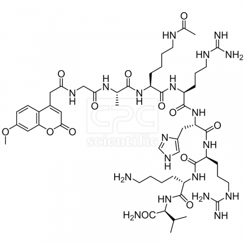 Mca-Gly-Ala-Lys(Ac)-Arg-His-Arg-Lys-Val-NH2