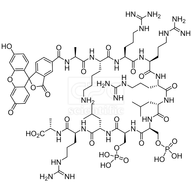 5FAM-AKRRRL-Ser(PO3H2)-Ser(PO3H2)-LRA