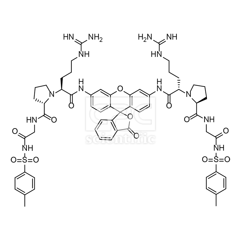 Rhodamine 110, bis-(p-tosyl-L-glycyl-L-prolyl-L- arginine amide)