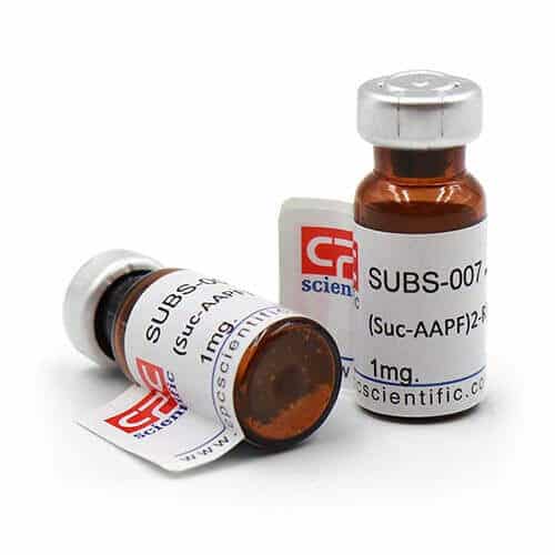 Rhodamine 110, bis-(succinoyl-L-alanyl-L-alanyl-L- prolyl-L-phenylalanyl amide)