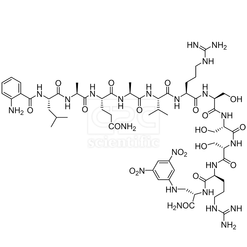 Abz-Leu-Ala-Gln-Ala-Val-Arg-Ser-Ser-Ser-Arg-Dap(DNP)-NH2