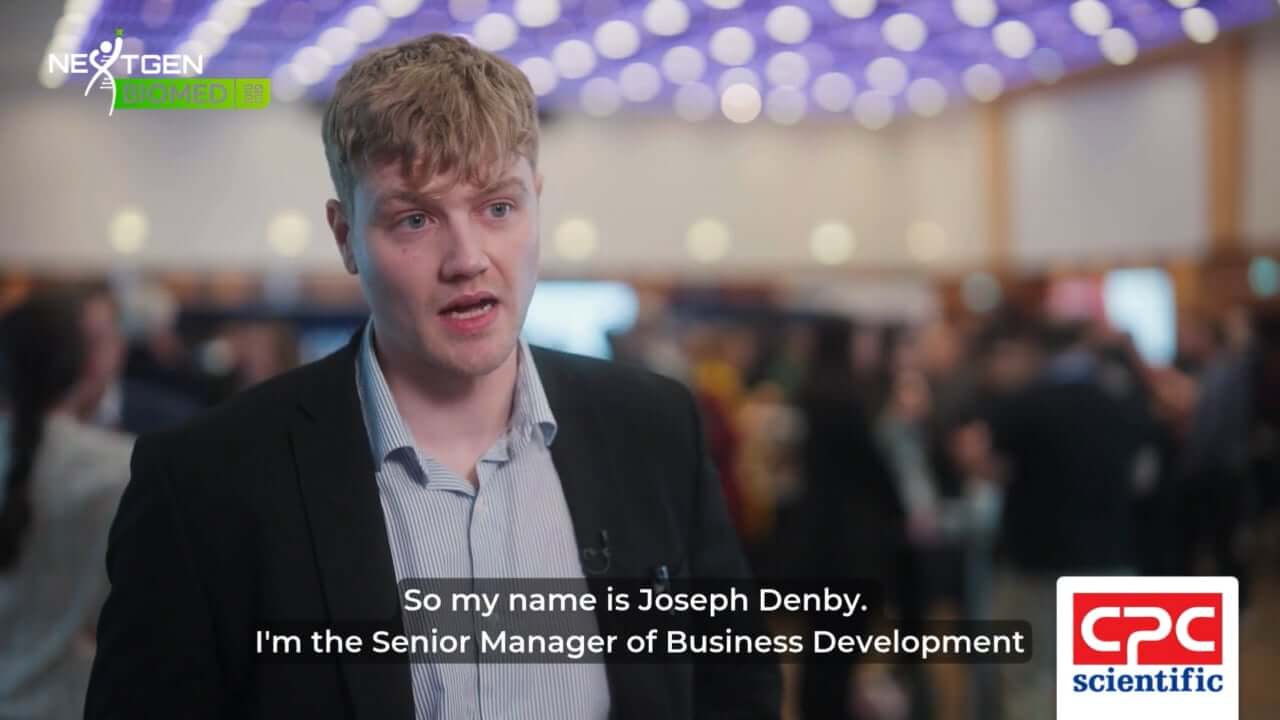 Joseph Denby interview on peptide and oligonucleotide manufacturing at NextGen Biomed 2025